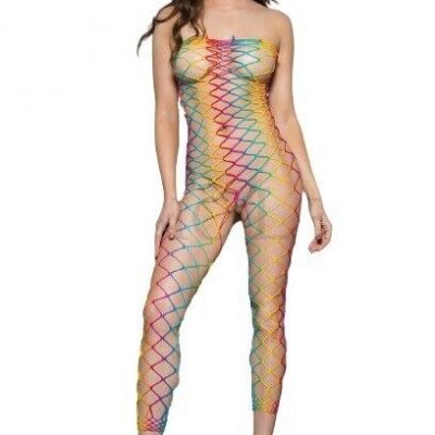 sexy MUSIC LEGS strapless FOOTLESS rainbow DIAMOND net CROCHLESS body stockings